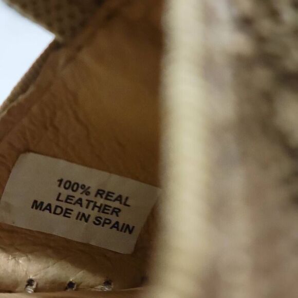 Patricia Green Snakeskin Leather Wedge Espadrilles Size 8 - Picture 7 of 7